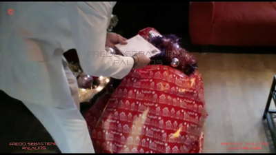 Mommy, I got my Christmas present hairy blonde mommy bitch with big ass crazy about cock